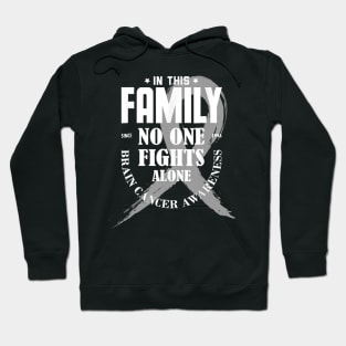 In This Family No One Fights Alone Brain Cancer Hoodie